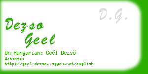 dezso geel business card
